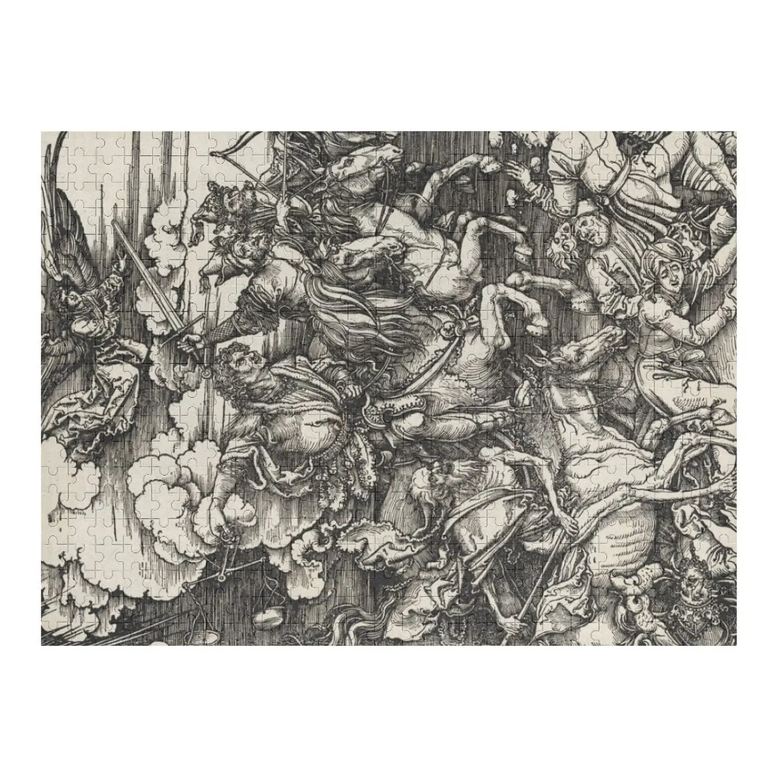 

Albrecht Durer - The Four Horsemen Jigsaw Puzzle Toddler Toys Wooden Animal Custom Wood Puzzle