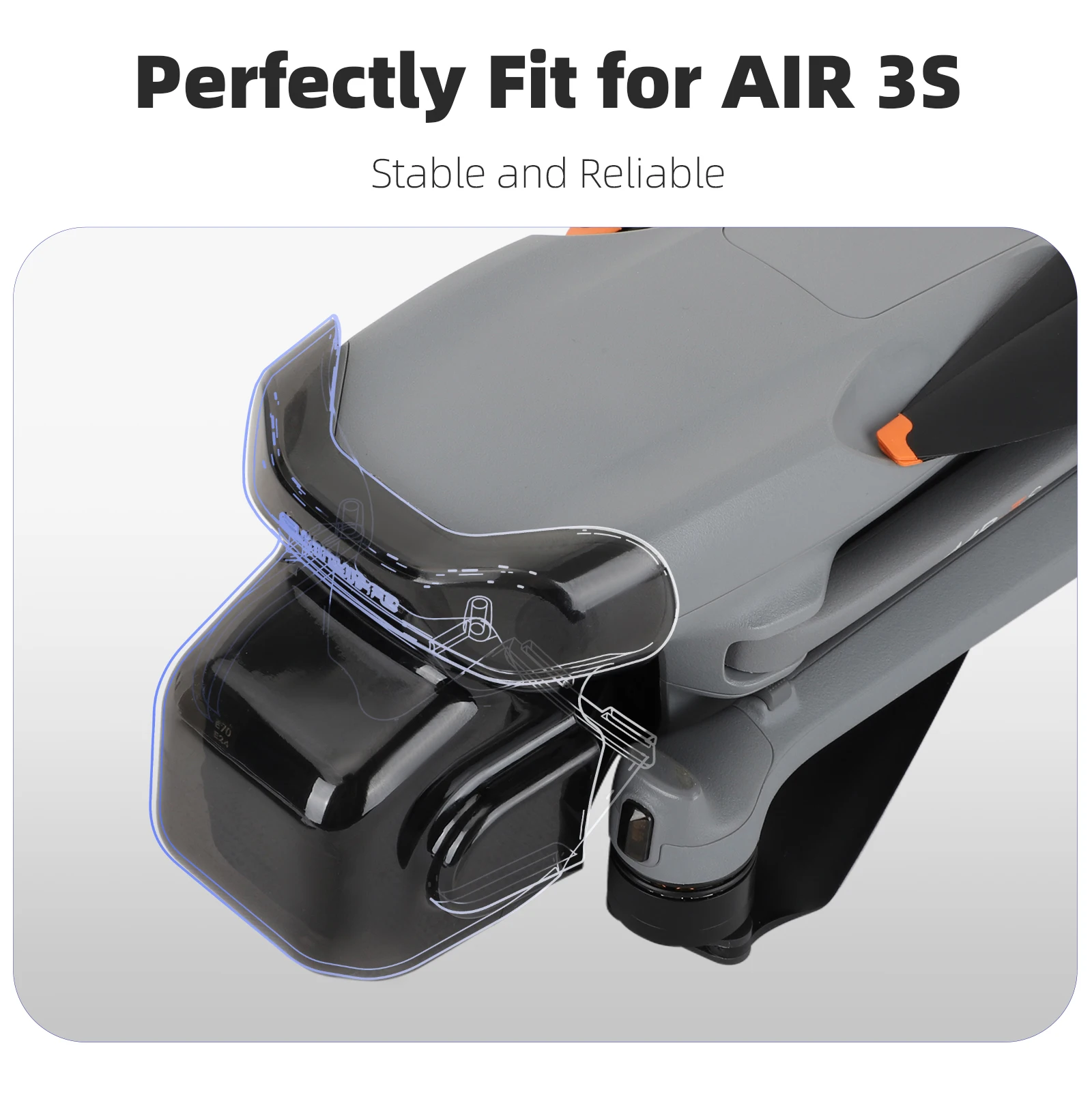 Lens Protective Cover Anti-Scratch Protective Shell Protection Cover Guard Shell For DJI Air 3s Drone Accessories