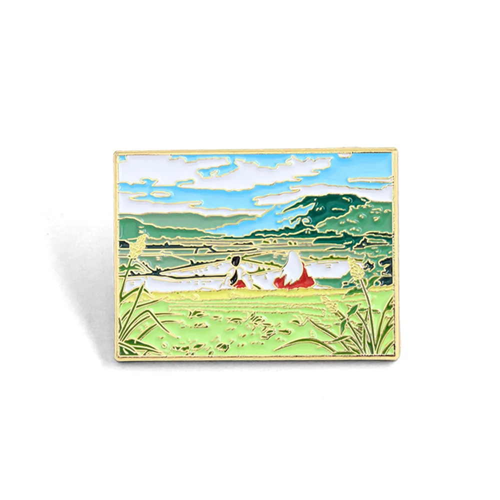 الكلاسيكية أنيمي الصلب المينا دبابيس التلبيب دبابيس لحقيبة الظهر النساء الرجال بروش للملابس حقيبة شارات مجوهرات اكسسوارات