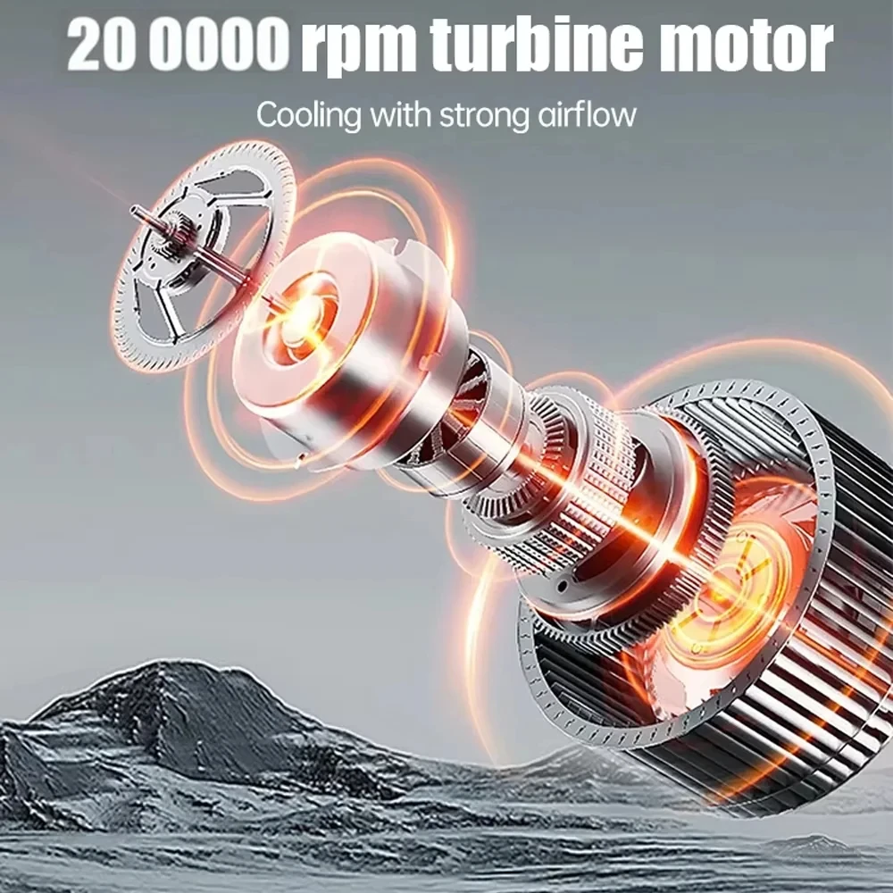 New X6 Violent Fan 200000RPM Powerful Blower Vacuum Dust Cleaner Type-C Charging Strong Wind 53m/s Brushless Turbo Jet Blower