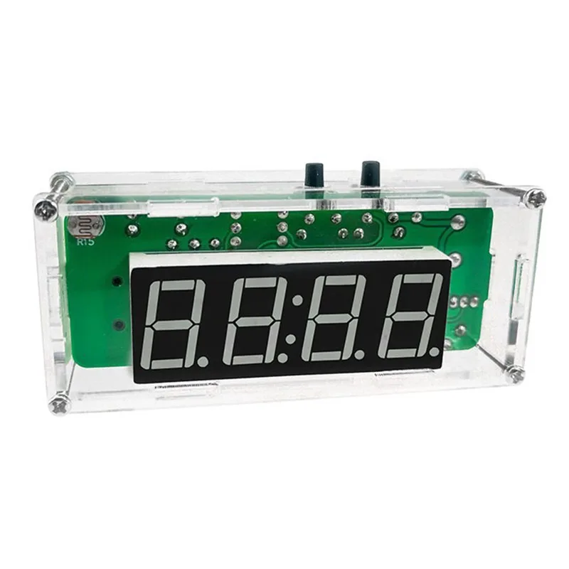 Multi Functional Digital Clock Kit Microcontroller Electronic Clock Temperature Date Display DIY Welding Desktop Ornament Gift