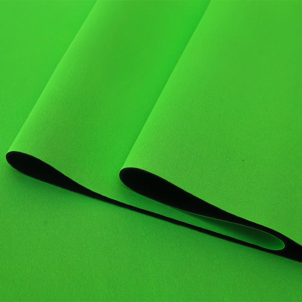 Neoprene sewing fabric for outdoor running belt, neoprene fabric for diving, travel bag, green color, 2mm