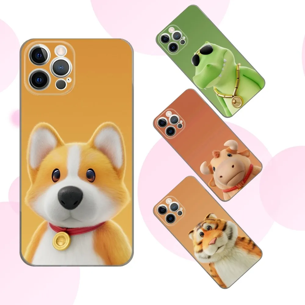

P-Party Animals Game Phone Case For iPhone 16e,16,15,14,13,12,11 Plus,Pro,Max,XR,XS,X,Plus,SE,Mini Transparent Soft Cover