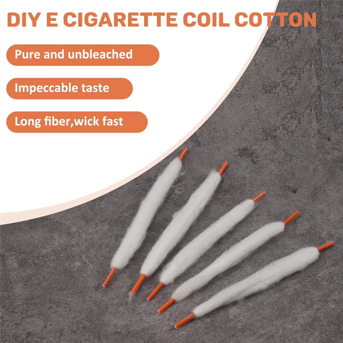 BMTD 20 Pieces/Bag Diy E Cigarette Tools Coil Preloaded Cotton Organic Cotton for Atomizer Rda Rta Vape Accessories