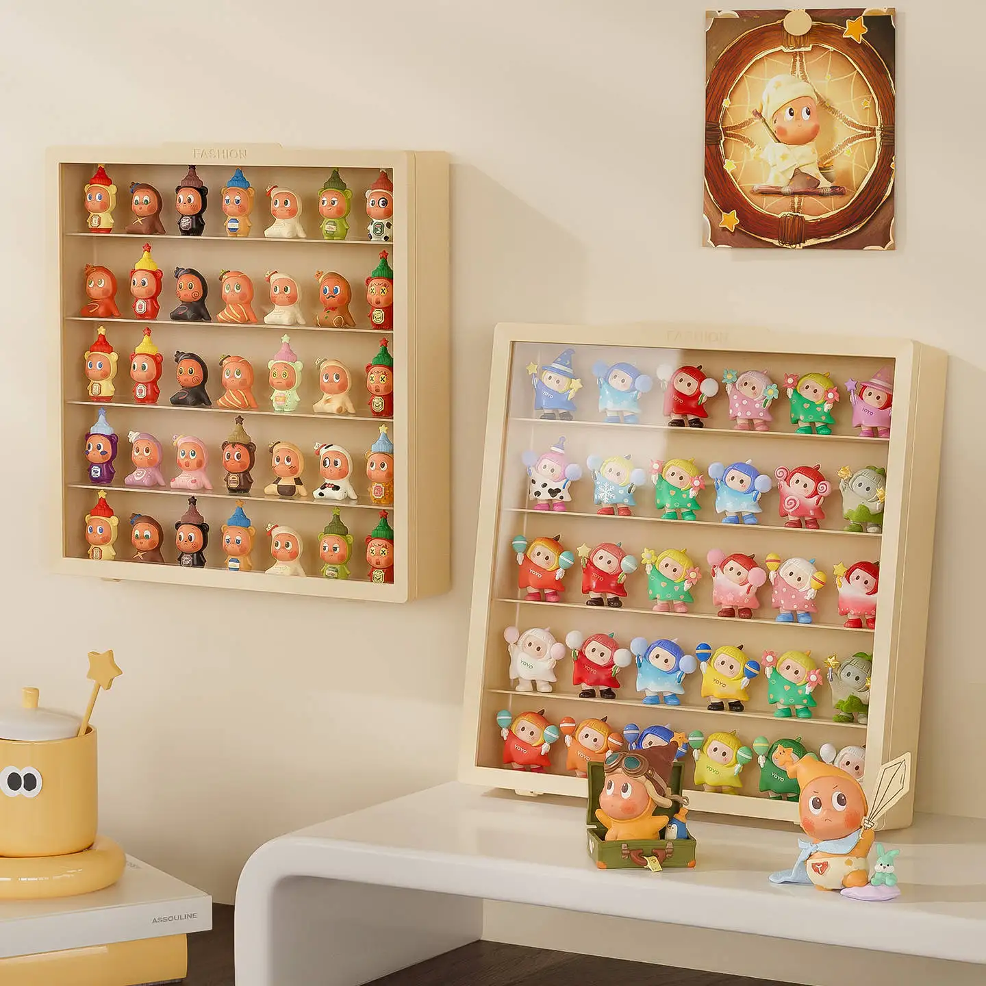 Versatile Wall Mounted Clear Dustproof Display Storage Box for Blind Box Mini Figures Building Blocks Toy Collections