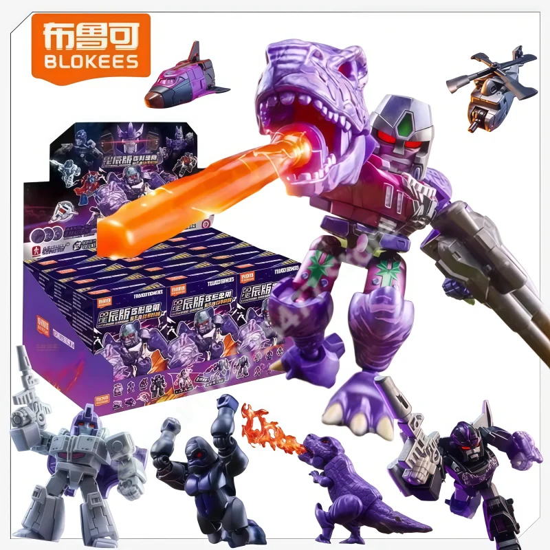 Original Blokees Transformers Defender Version 6 Series Hobbies Action Figures Megatron Peripheral Collection Toy Boy Gift Kit