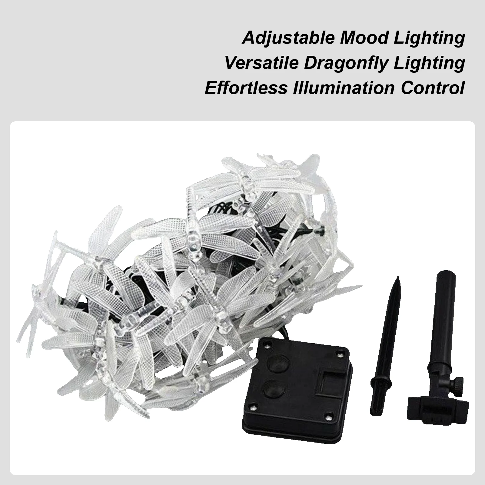 

String Solar Lights For Outdoors Solar Charging String Lights For Outdoors Dragonfly Decoration Illumination Dusk-to-Dawn Fairy