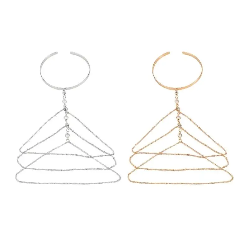 

652F Универсальный браслет-манжета, украшенный смолой, со съемными цепочками с бахромой