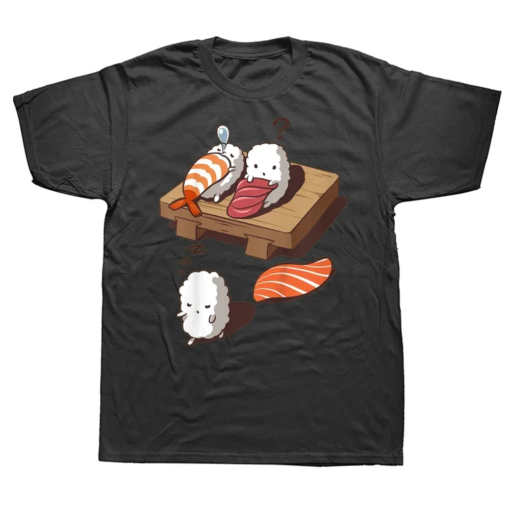 Sleep Walking Sushi Japanese Foodie T Shirts Graphic Cotton Streetwear Short Sleeve Birthday Gifts Summer T-shirt Mens Clothing