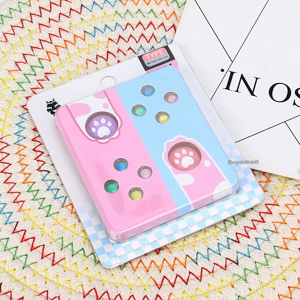 クリスタルカラフルなABXY方向キー、スイッチ＆OLEDコントローラー用L Rジョイパッド交換ボタン+アナログキャップ