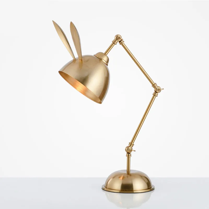 

Modern Golden Rabbit Ear Table Lamp Table Lamp Living Room Children's Room Bedside Lamp Household Decoration Lamp Simple