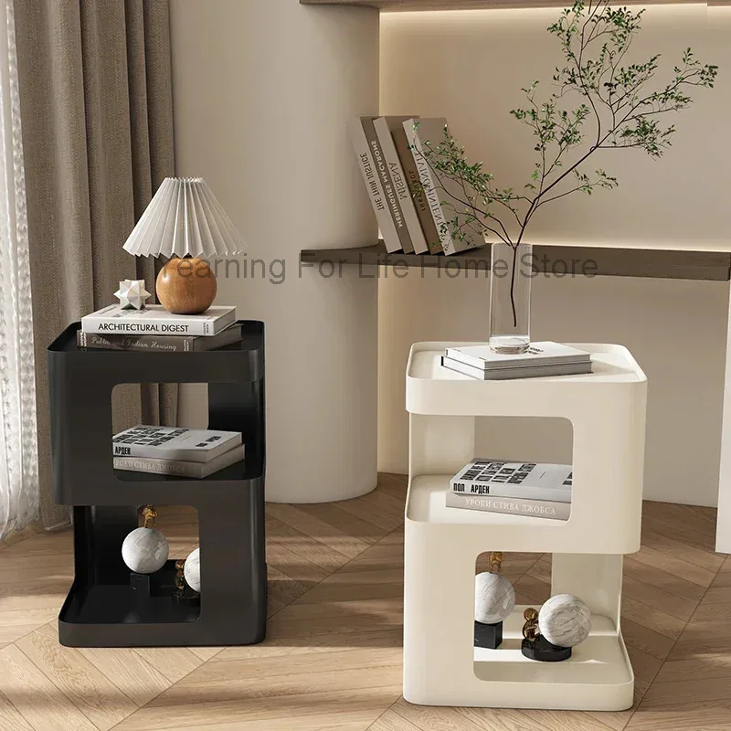 

Minimalist White Coffee Tables Modern Metal Nordic Glamour Side Table Unique Storage Mesa De Centro De Sala Home Furniture