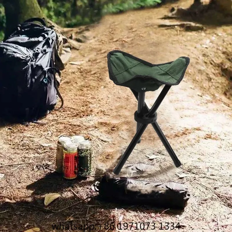 Folding Tripod Stool Outdoor Portable Camping Seat Lightweight Fishing Chair NEW