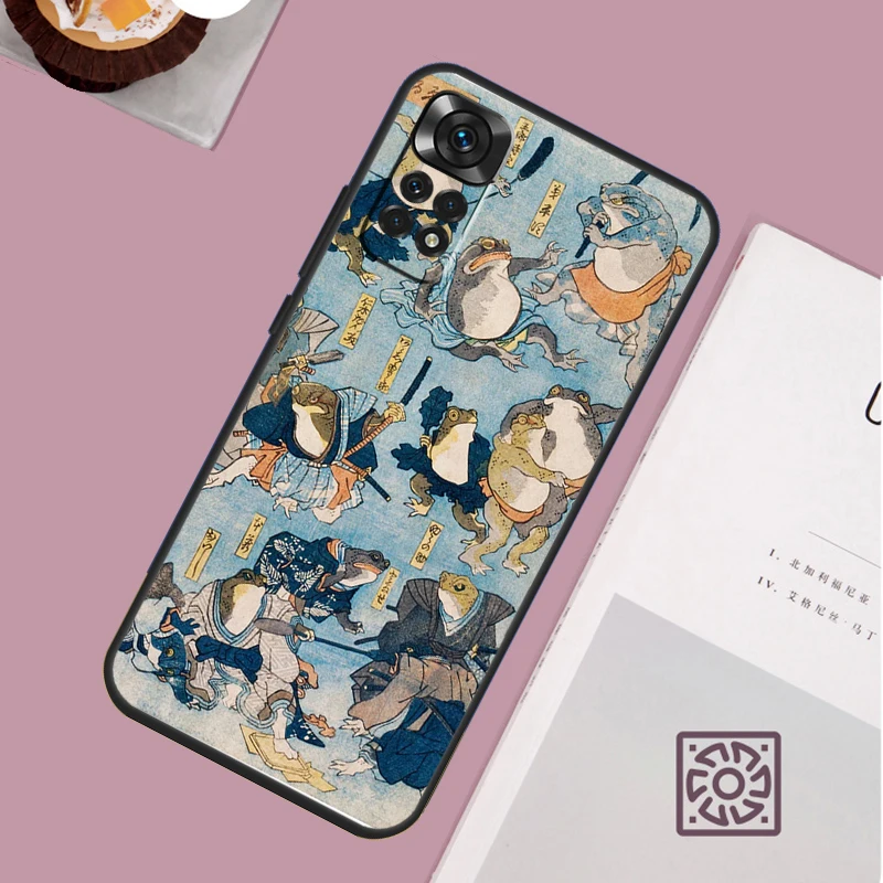 Vintage Retro Frog Mushrooms Case For Xiaomi Redmi Note 12 9 10 11 13 Pro Plus 9S 10S 11S 12S Redmi 12 10C 12C 13C Cover