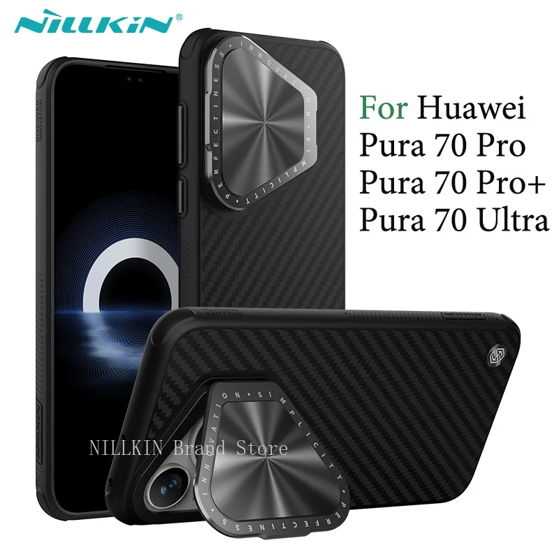 

Чехол для Huawei Pura 70 Pro / Pura70 Pro+ Plus, чехол NILLKIN с Карбоновым покрытием, держатель телефона из арамидного волокна, чехол для камеры Pura 70 Ultra