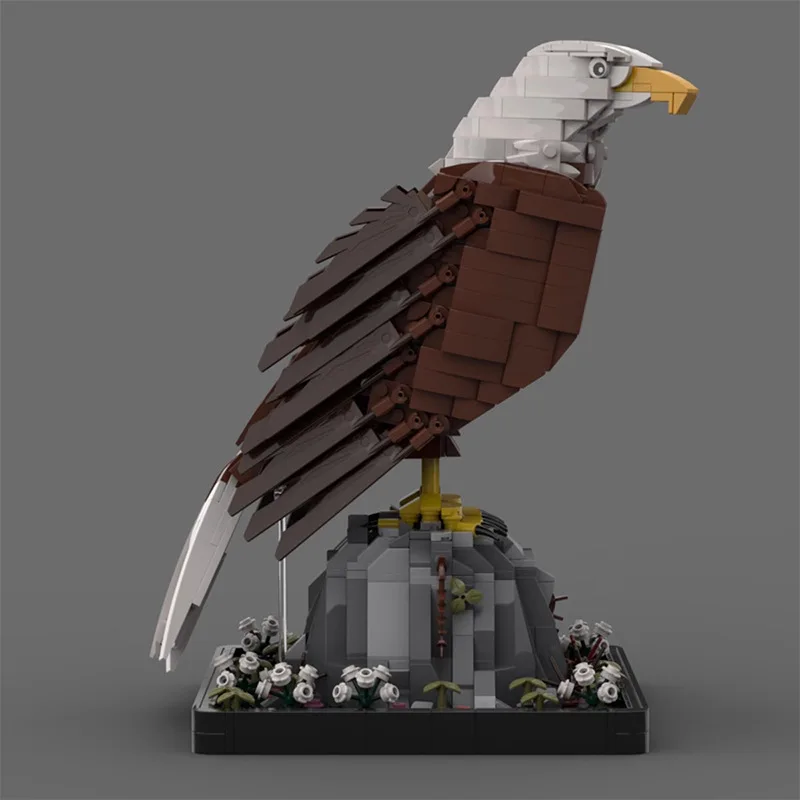 Small particle building block set MOC animal eagle puzzle gift decoration for boys' birthday present