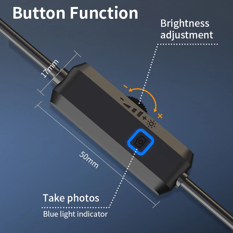 HD industrial endoscope directly connected to mobile phone waterproof pipeline detector vehicle maintenance 8mm