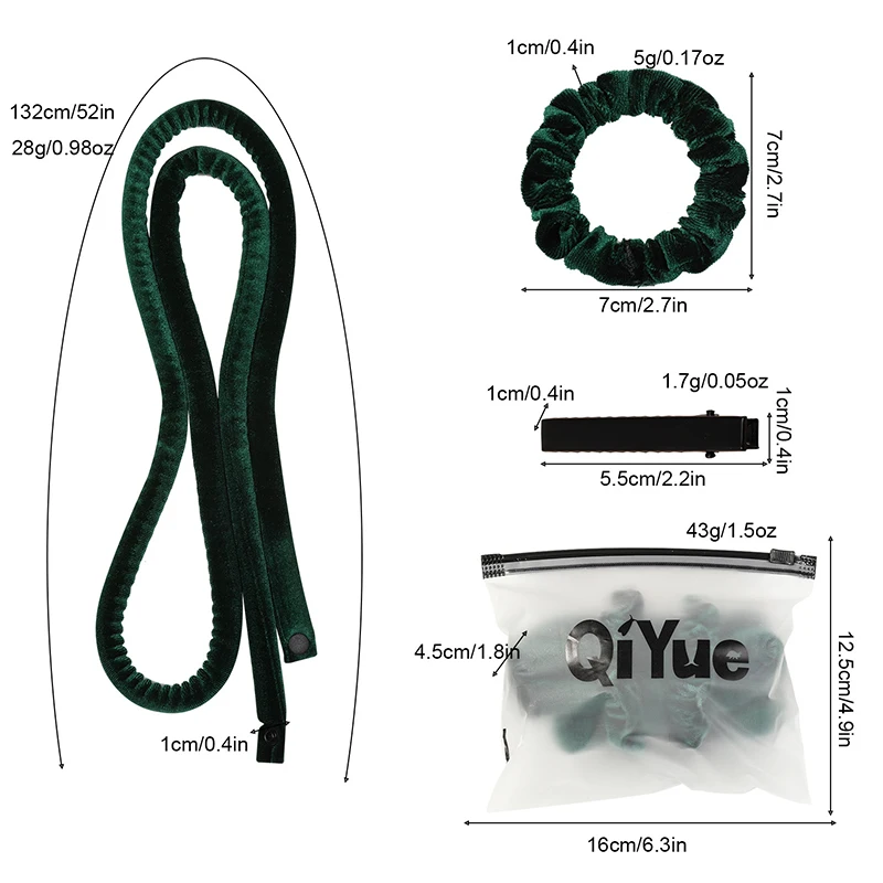 Haste de ondulação sem calor, faixa de cabeça sem rolos de calor para dormir durante a noite, hastes flexíveis macias, multicoloridas, modelador de cabelo preguiçoso, ferramenta de estilo de cabelo