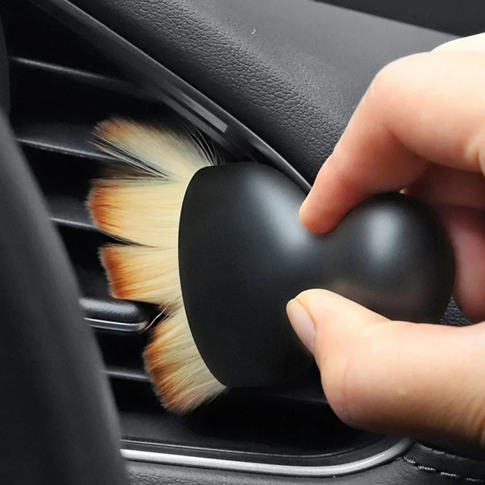 Escova de limpeza interior do carro ar condicionado saída ar ferramenta limpeza macio nanofibra detalhe escova carro fenda remoção poeira