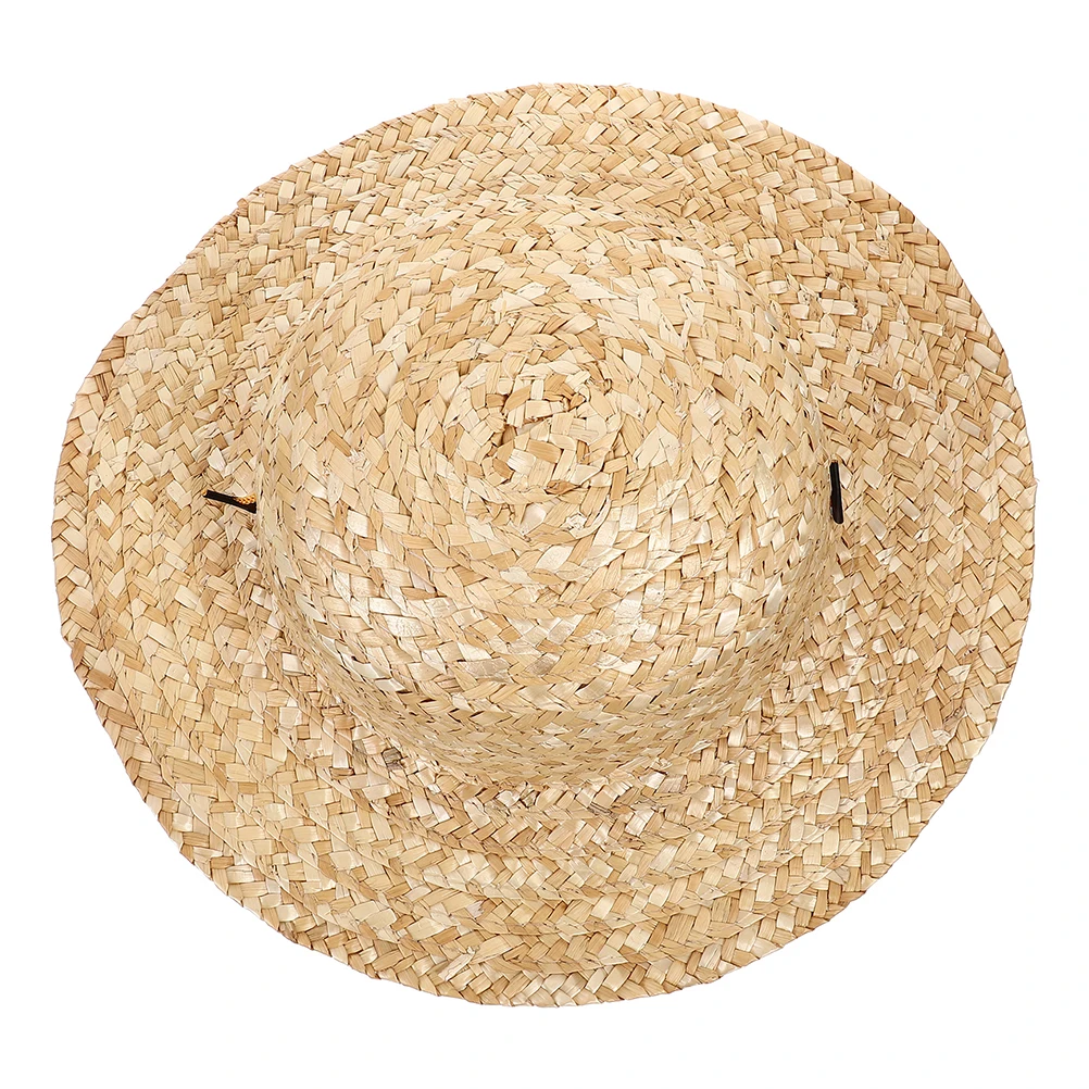 

Детская соломенная шляпа, уличная тканая легкая дышащая солнцезащитная шляпа для пляжного пикника, костюм фермера для малышей