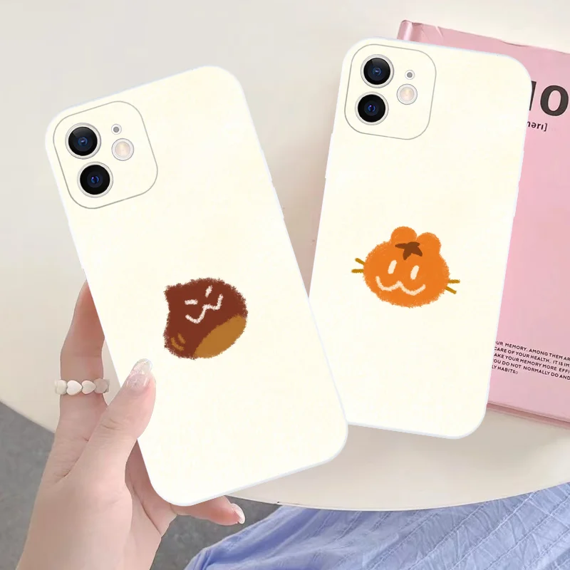 

Funny Cartoon Chestnut Mobile Phone Case For iPhone 16 15 11 12 14 13 Pro Max Mini X XS XSMax XR 7 8 Plus SE4 16e Silica Covers