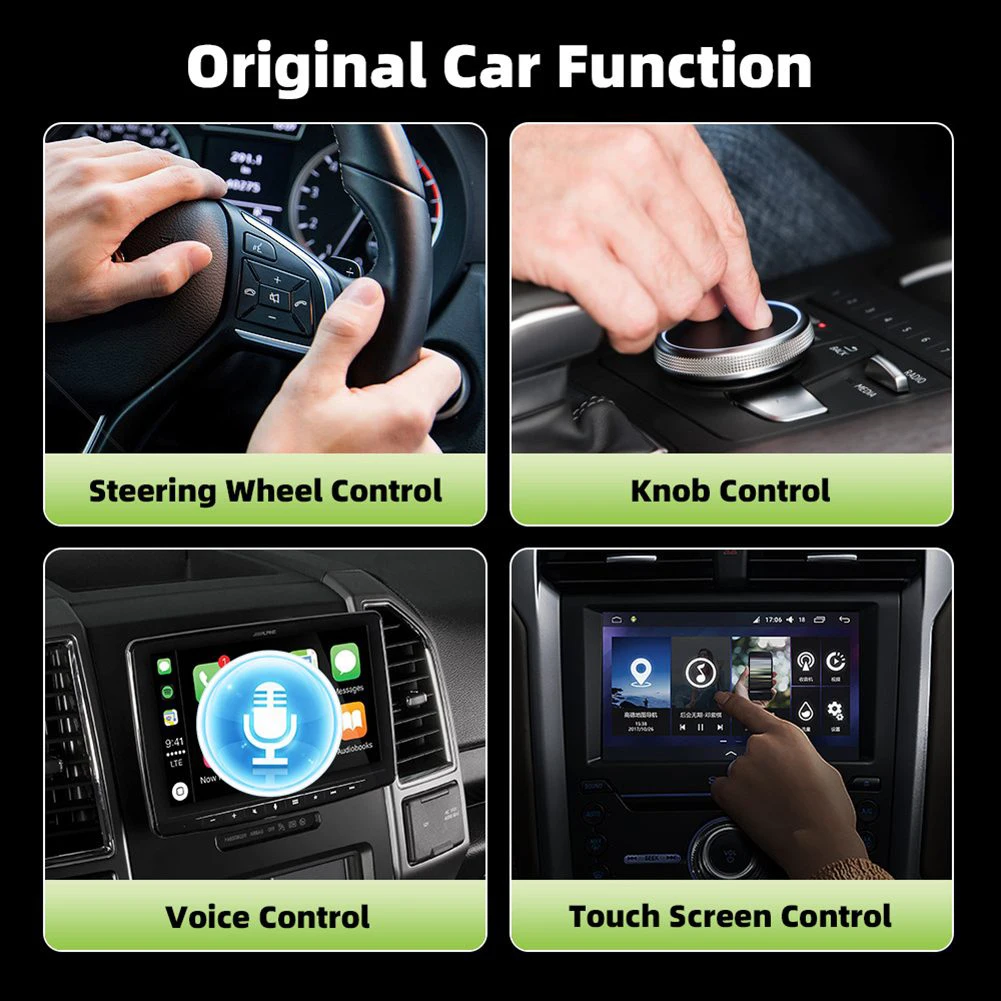 اتصال لاسلكي محول لاسلكي أسود 2 في 1 حل لاسلكي تصميم مدمج تحكم صوتي ذكي