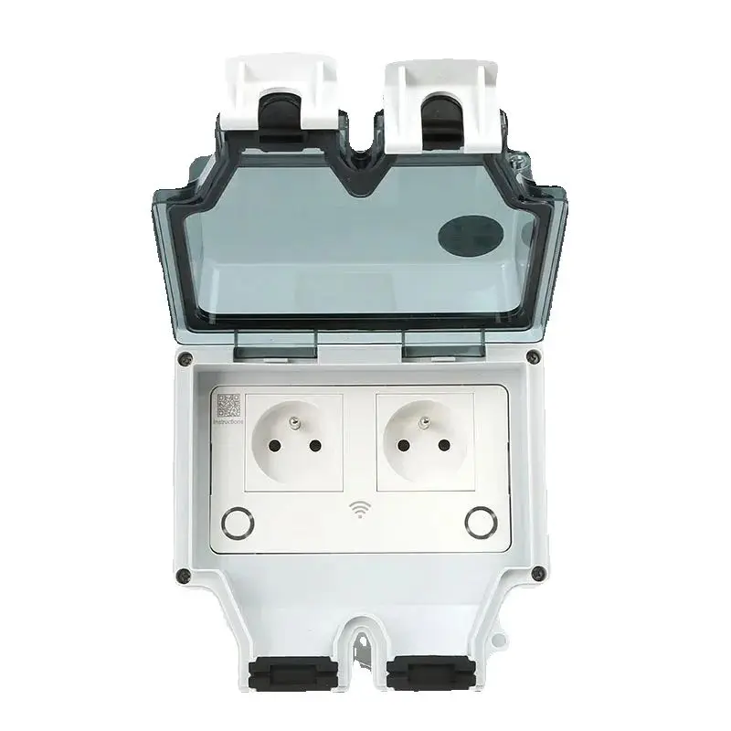 

Hot Sell Smart Outdoor Outlet, 16A IP66 Waterproof, WiFi Heavy-Duty Wall Socket, APP Multi-Control