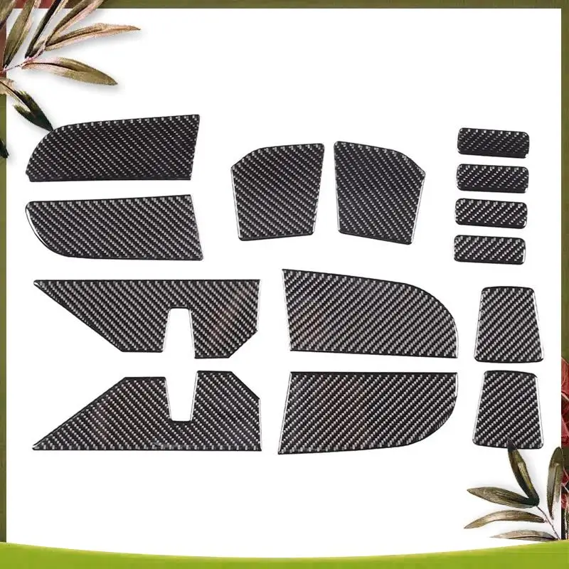 

AB98-Car Door Slot Mats Kit Trim Decal Stickers For Ford Maverick 2022 2023 Interior Accessories Soft Carbon Fiber