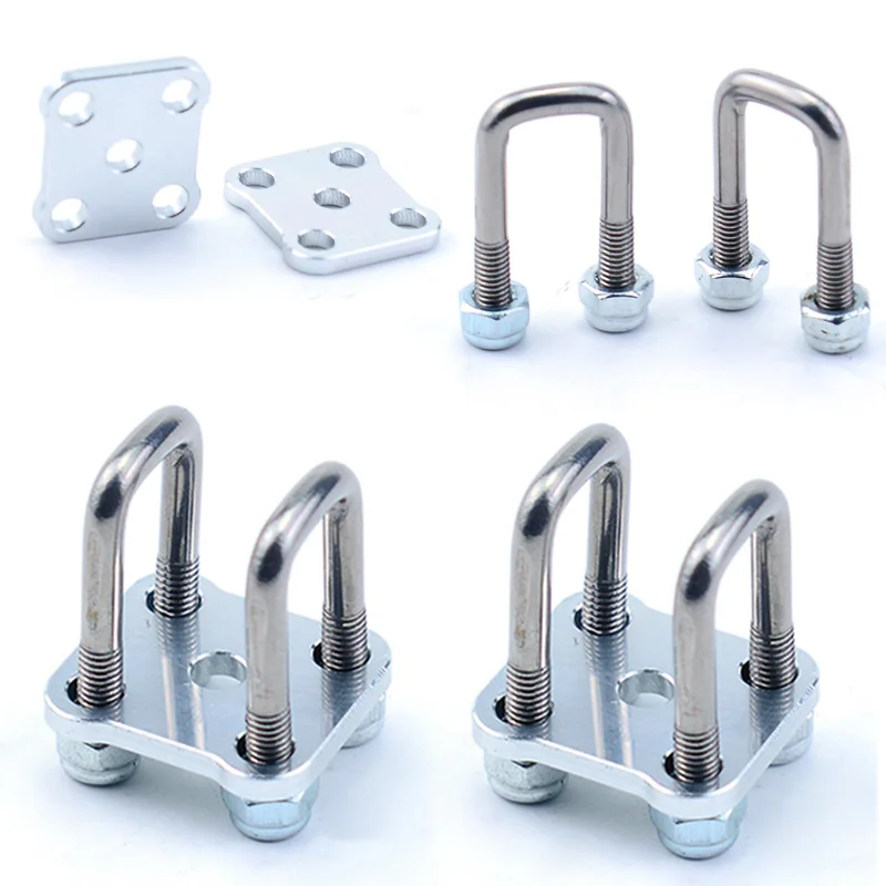 2pcs Unpowered Axle Metal U-shaped Screw Suspension Bracket for 1/14 Tamiya RC Truck SCANIA 770S VOLVO FH16XL BENZ LESU Car