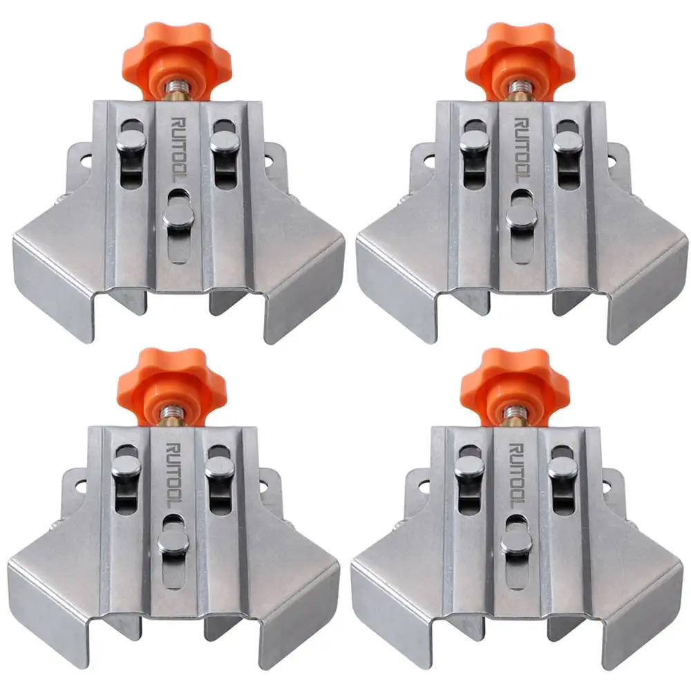 1/2/4pcs Adjustable Woodworking Right Angle Clamp for T-L Joints 16mm-35mm Clamping Range Open/Closed Type 90 Degree Clip