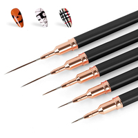 5pcs Professional Nail Art Liners Striping Brushes Tool Ultra-thin Line Detail Drawing Painting Brushes Manicure Pen Tools