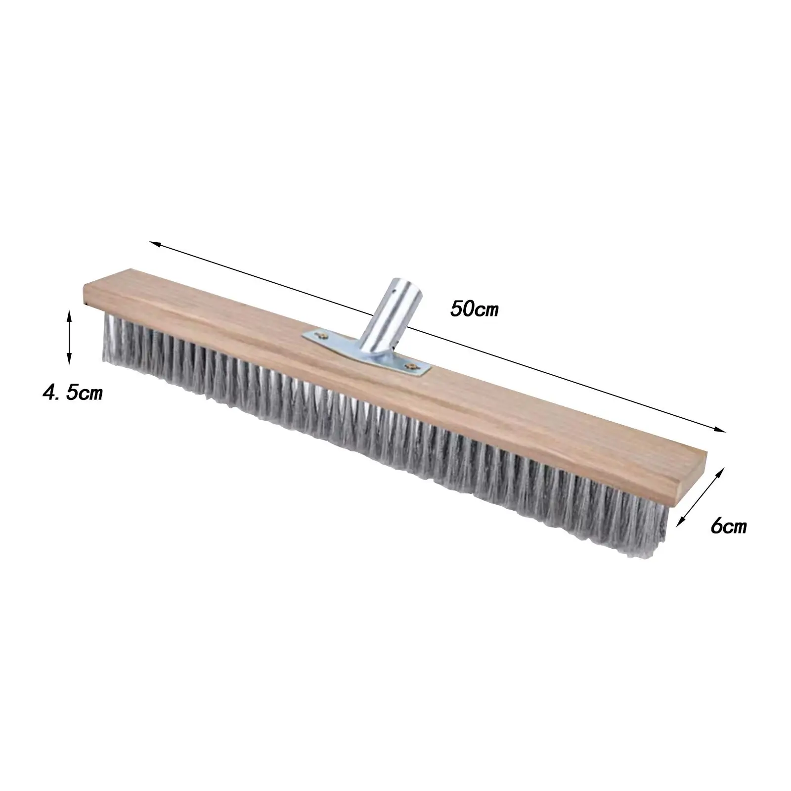 Wire Brush Heavy Duty Deck Scrub Brush Head for Cleaning Concrete