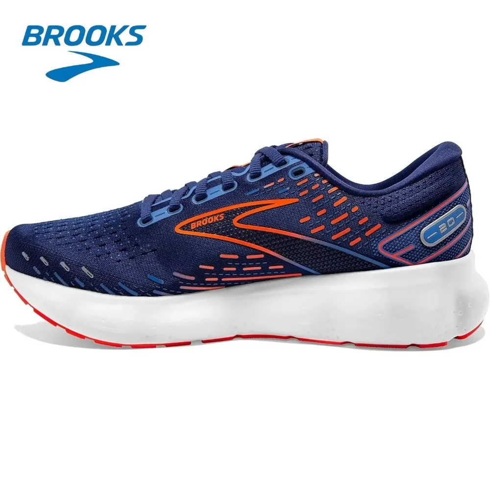 BROOKS Men's Casual Sneakers Glycerin 20 Running Shoes Men's Cushioned Marathon Nitrogen Jogging Shoes image 2
