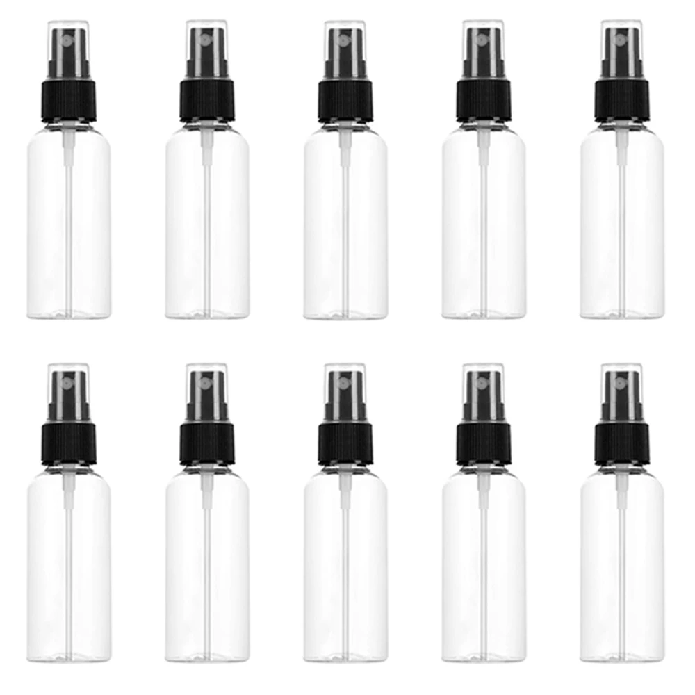 20/50/100pcs 20ml 30ml 50ml 60ml 100ml Plastic Spray Bottle Empty Transparent Travel Dispenser Bottle Portable Atomizer Sprayer