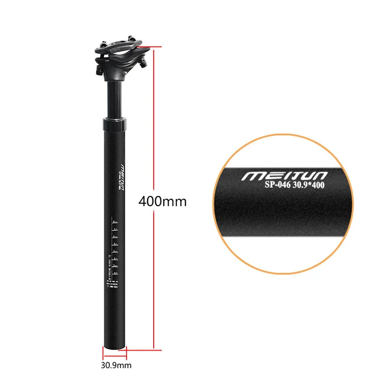 Bike Shock Absorption 27.2/30.9/31.6X400MM Damping Seat Tube Suspension Bicycle Seatpost MTB Seat Posts Aluminium Mtb Power