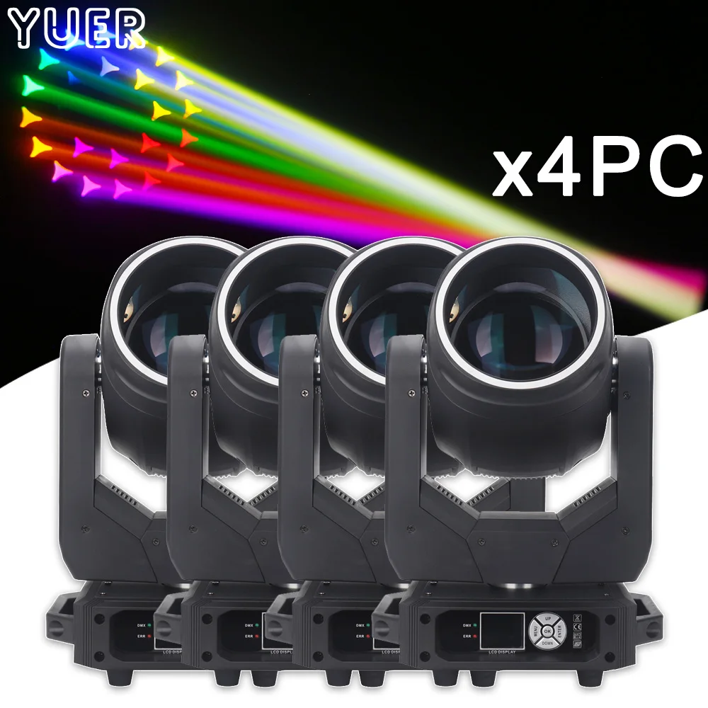 4PCS/LOT LED 200w Beam Spot Moving Head With RGB 24 Prims Stage Lighting For Party Wedding Decoration DMX Bar Club Concert Lamp