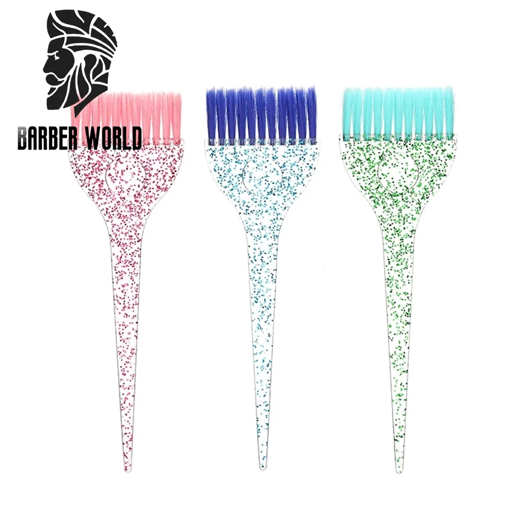 Professional Hair Dye Brush Plastic Crystal Hair Coloring Applicator Salon Hairdressing Dye Cream Brush Hair Styling Accessories