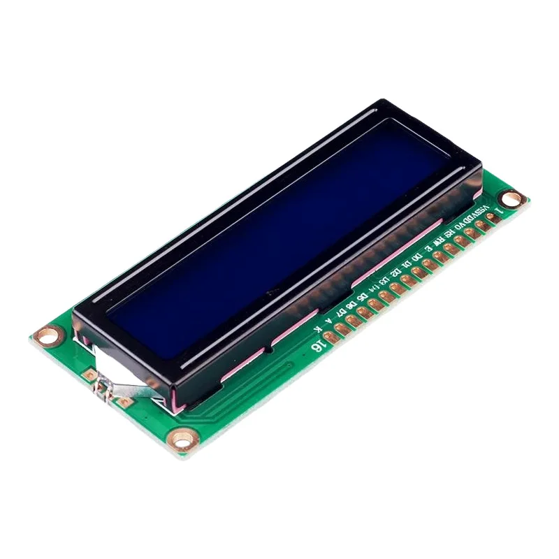 노란색-녹색 화면 1602LCD 화면 LCD1602ALCD-1602-5V 5V 검정색 글꼴(백라이트 포함)