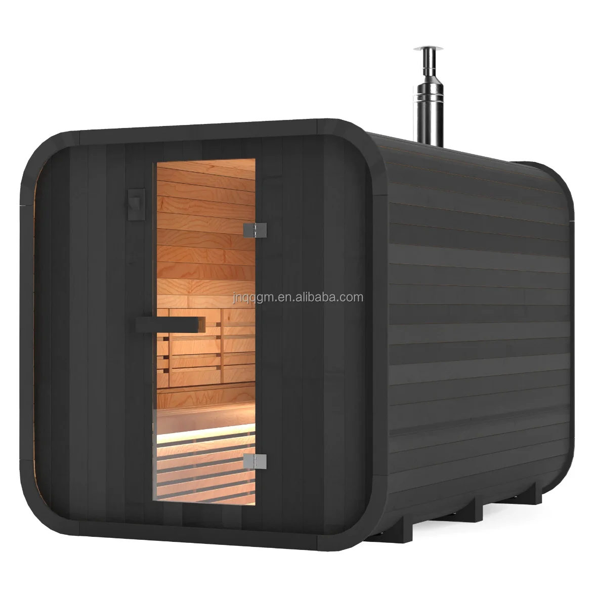 

Custom Stylish 2-4 Person Outdoor Cubic Sauna Room Modern Steam Room Sauna Sauna Outside Wholesale