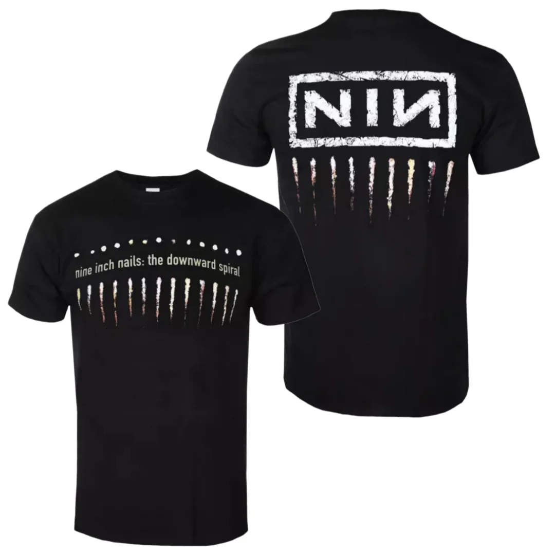NINE INCH NAILS - THE DOWNWARD SPIRAL Art Pattern Printed T-shirt - Industrial Rock Band T-shirt Men and Women T-shirt