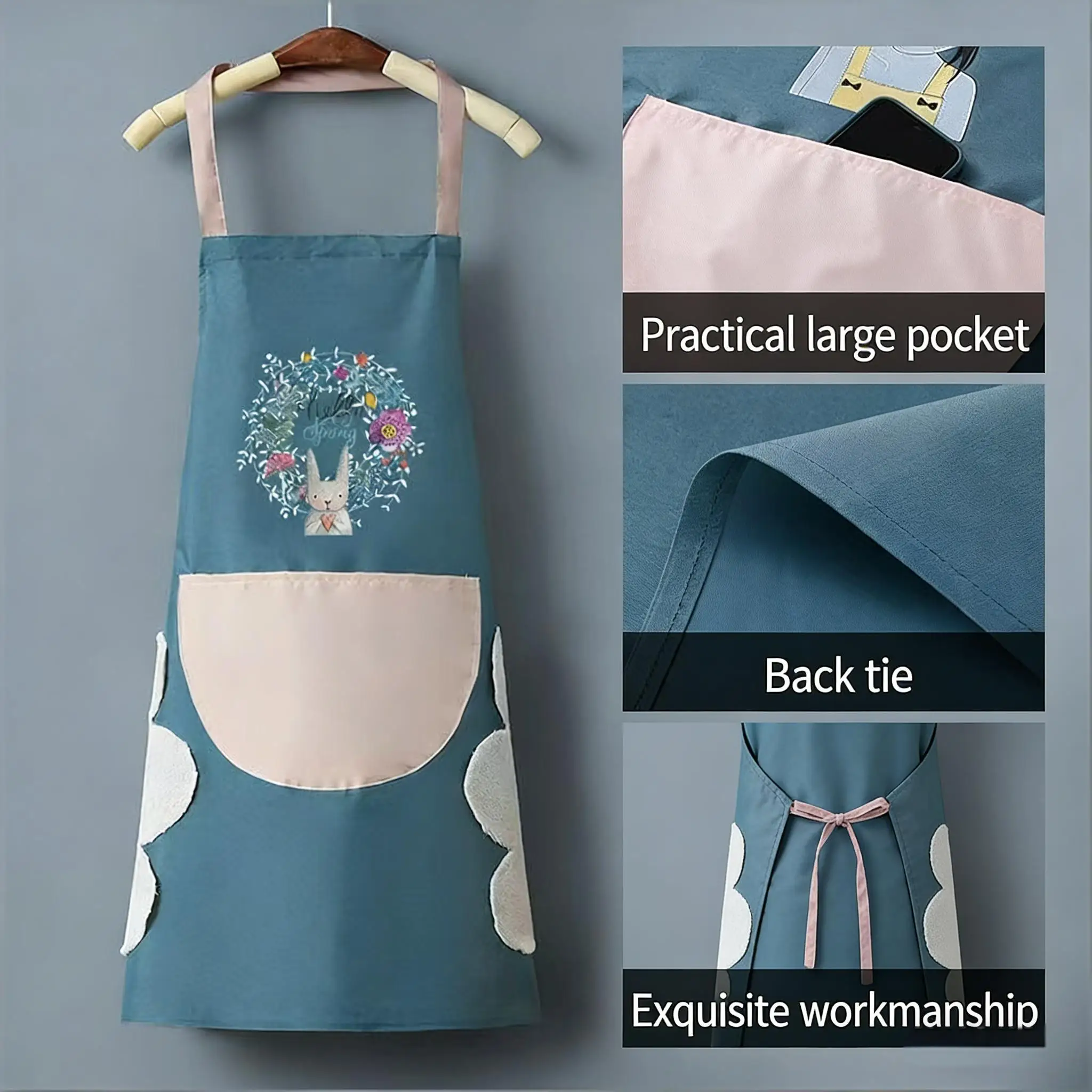 Kitchen Household Cooking Apron Men Women Oil-Proof Waterproof Adult Waist Fashion Coffee Overalls Apron Kitchen Supplies