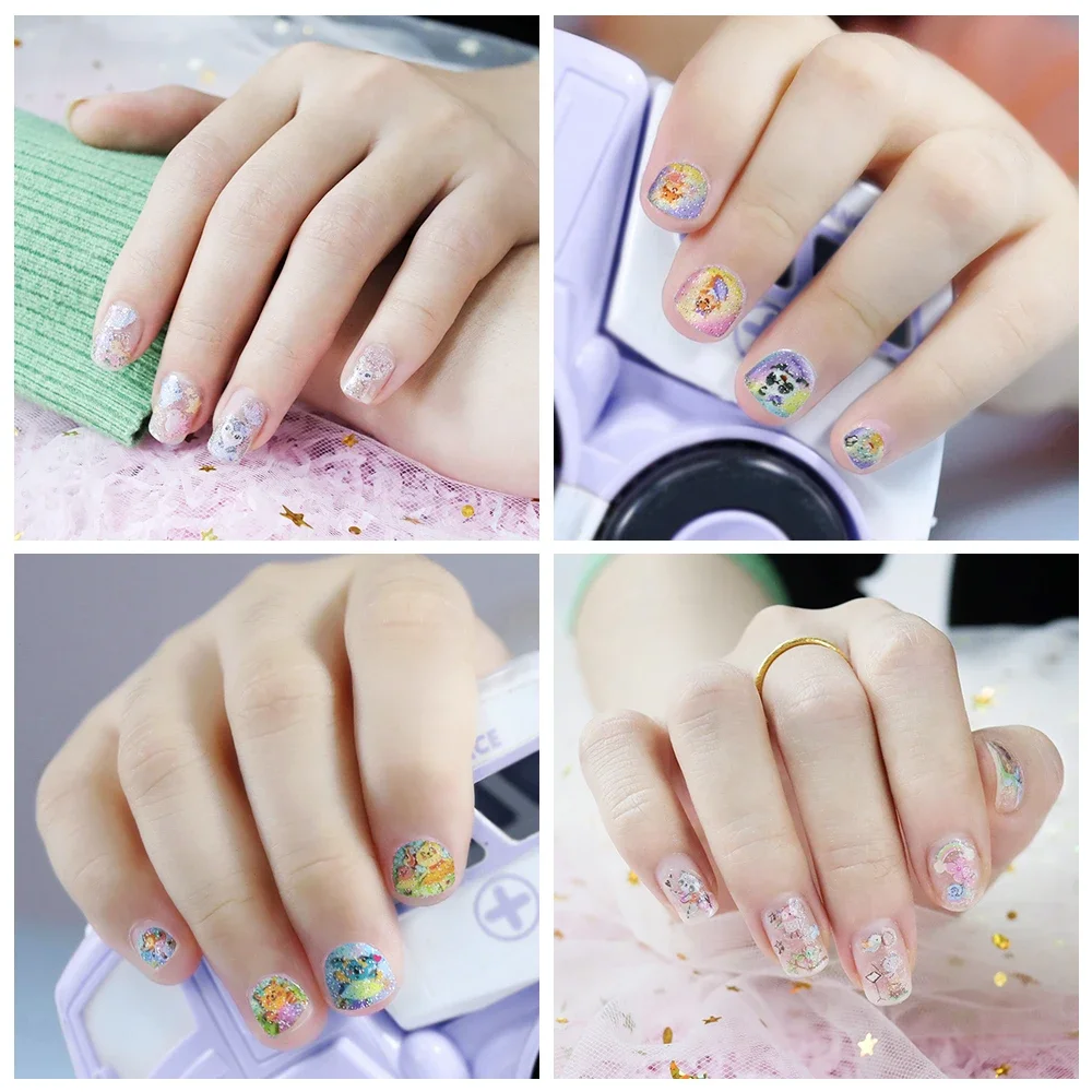 Glitter Nagelstickers Voor Kinderen Schattige Dieren Ontwerp Nail Art Decoratie Nail Wraps Kinderen Diy Nagels Cartoon Stickers Feest