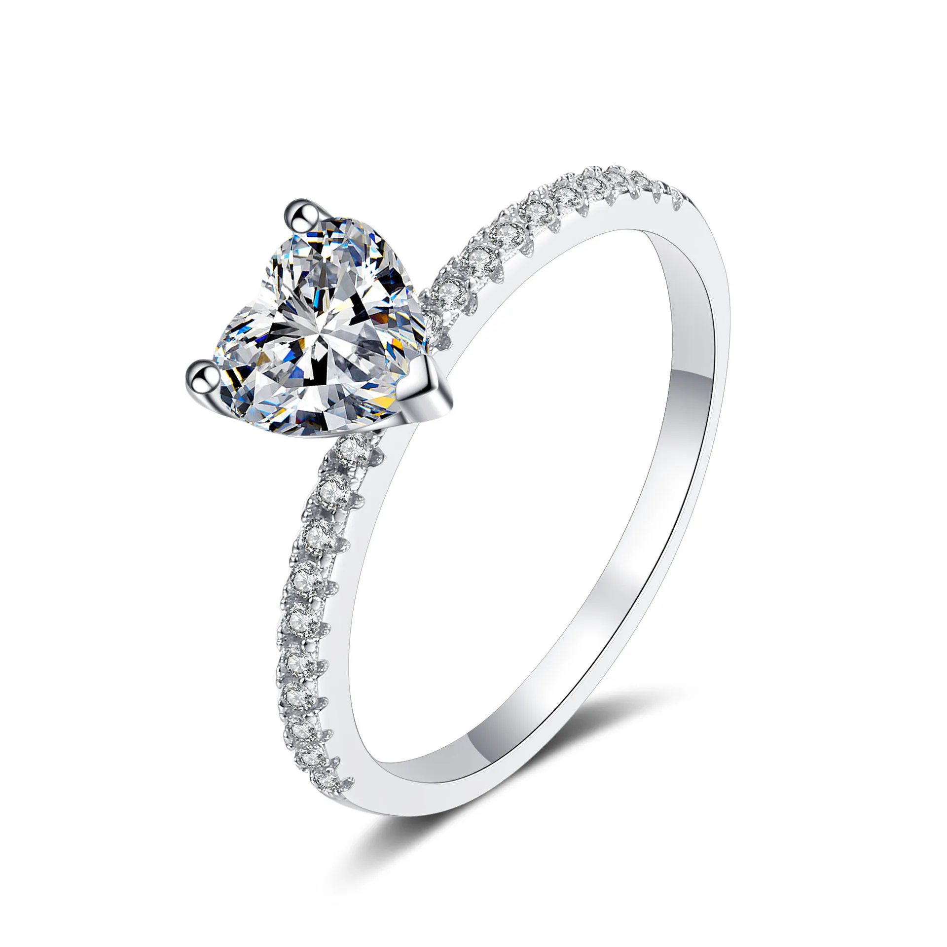 

Heart Proposal Light Luxury Ring 2ct Women Moissanite PT950 Platinum Light Luxury & Generous, Freeze Happy Moments