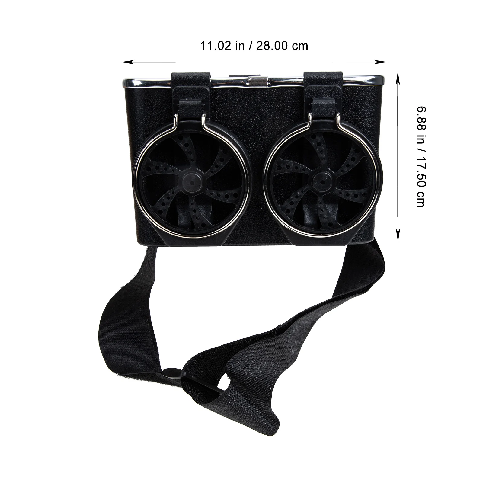 

Car Armrest Storage Box Center Console Organizer Large Capacity ABS Stainless Steel Durable Partition Design Flipping Cup Holder