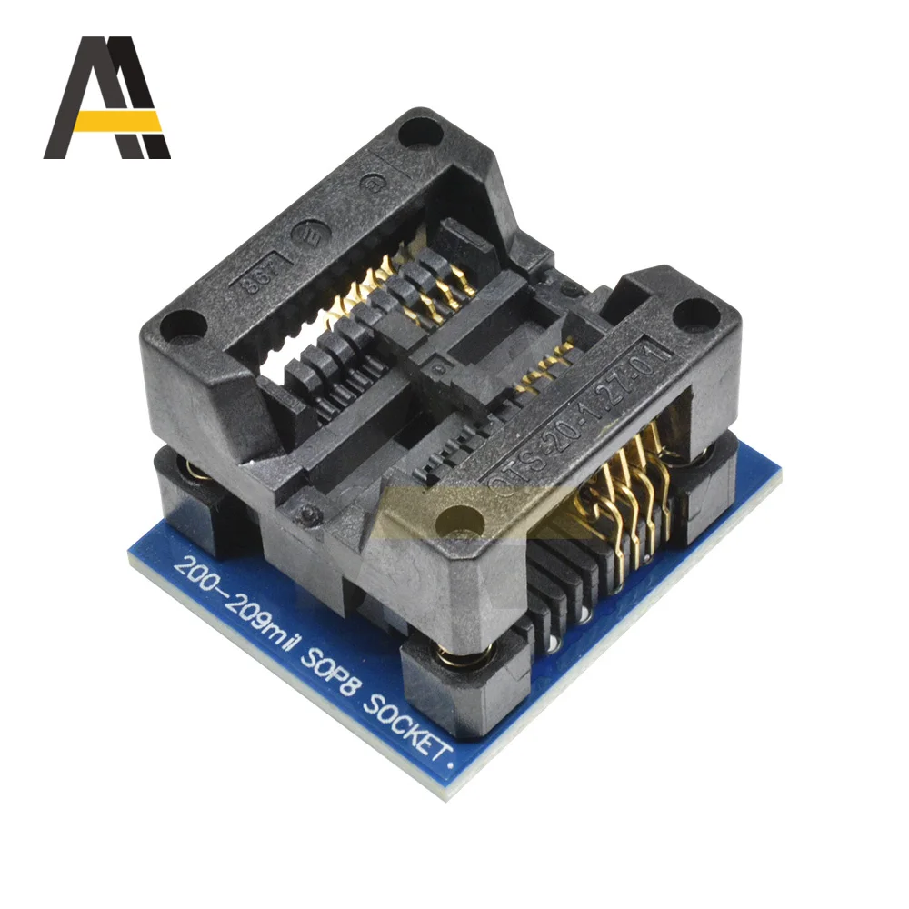 SOP8 To DIP8กว้างที่นั่งกว้าง150mil 200mil Programmer SOP8อะแดปเตอร์ซ็อกเก็ตสีฟ้า/สีเขียวสำหรับ EZP2010 CH341A SO8 Dip 8