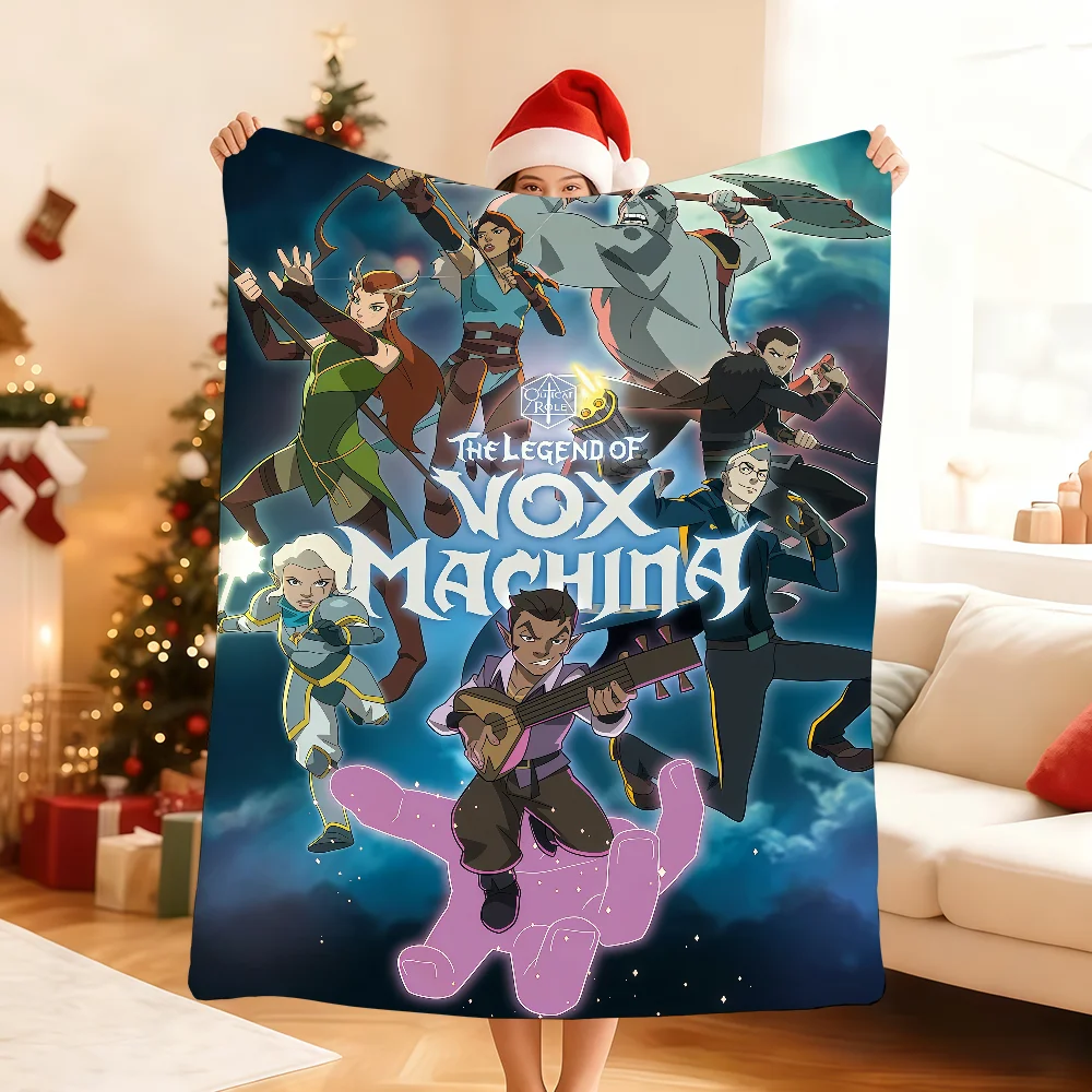 Cartoon TV L-LeGenD V-VoX M-MaChiNA-A S3 Blanket For Soft Throw Blanket for Picnic Bed Sofa Home Bedroom Cozy Warm Comfortable