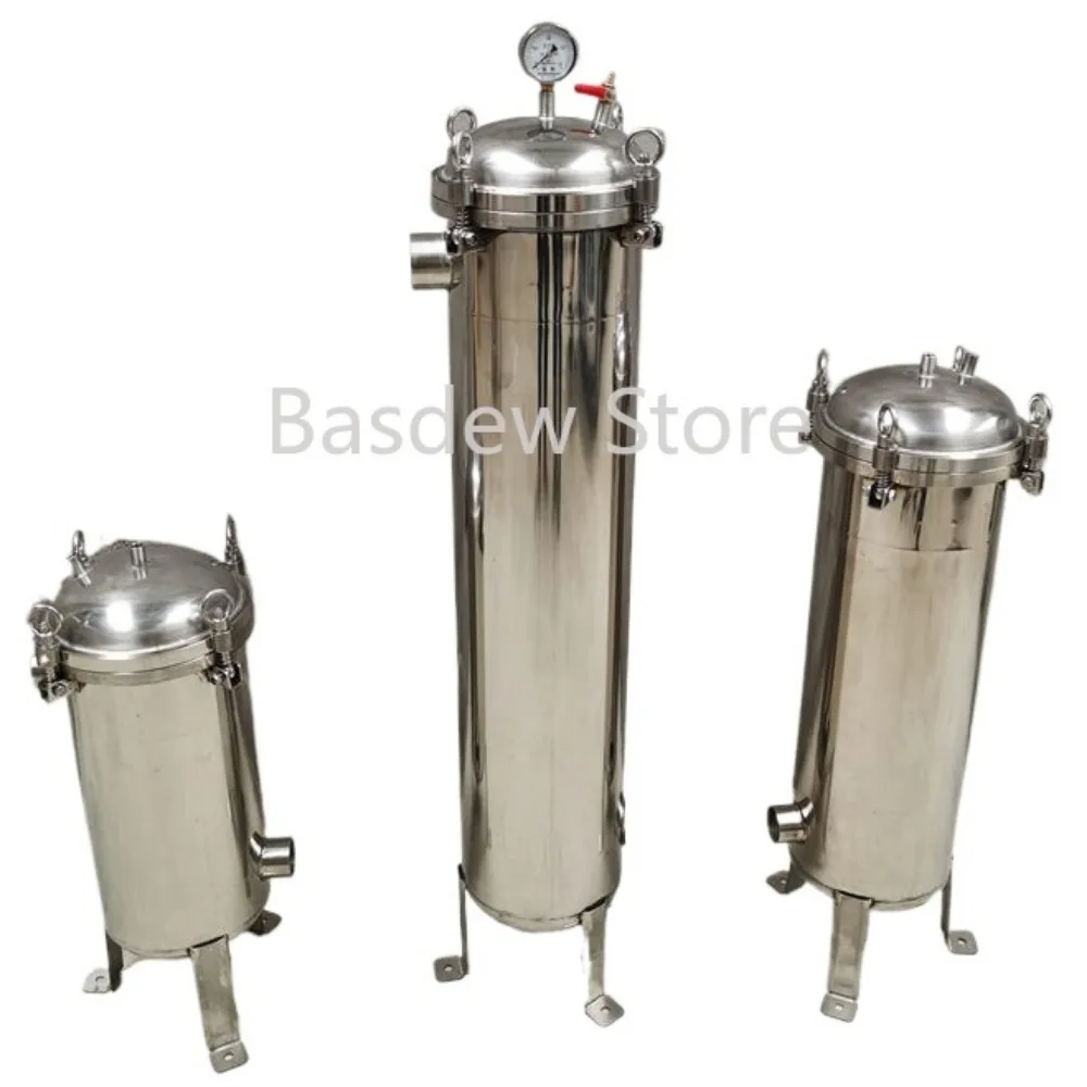 

Clear Water Fuel Oil Beer Stainless Steel Single Bag Filter Housing 1.5mm Thick SS 304 SS316l 7 Inch 20 10" Hoop Eye Bolt