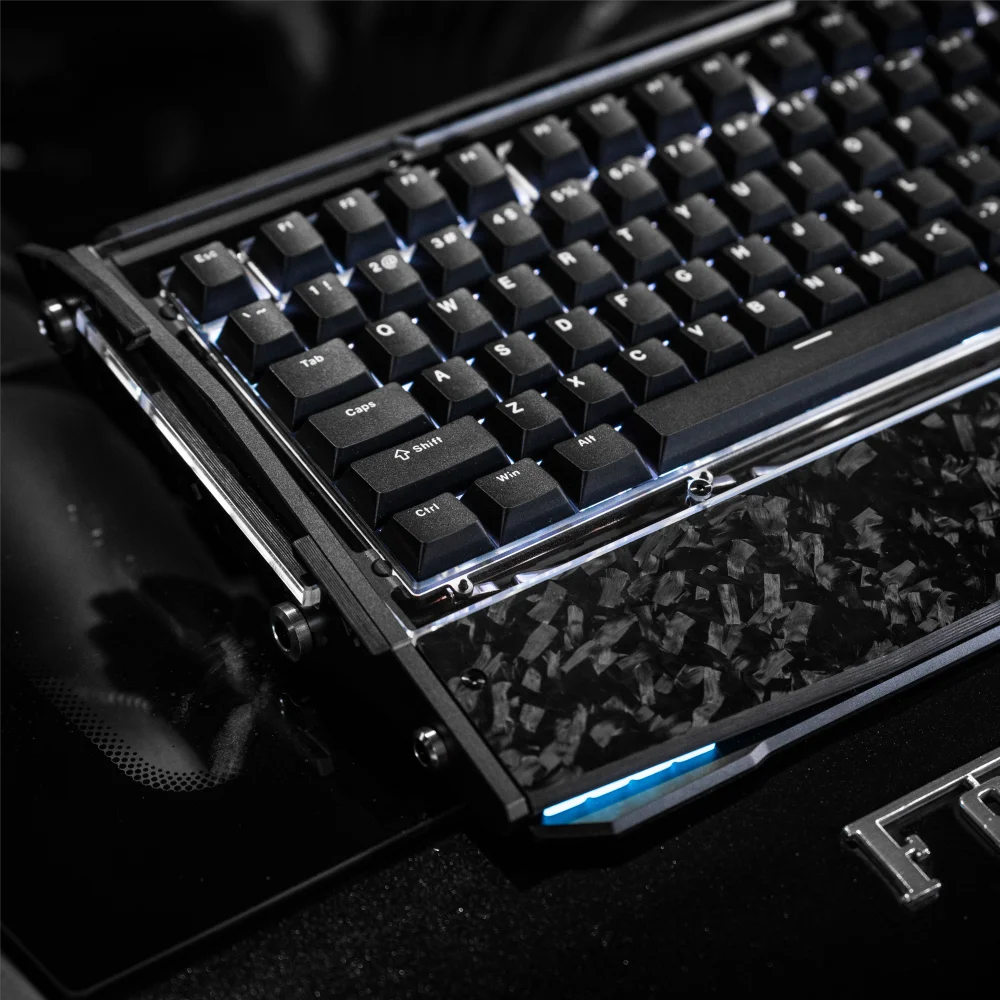 DRY STUDIO Black Diamond 75 Mechanical Keyboard Wireless Tri-mode RGB Hot-Swap LEAF- SPRING Structure Customized Gaming Keyboard