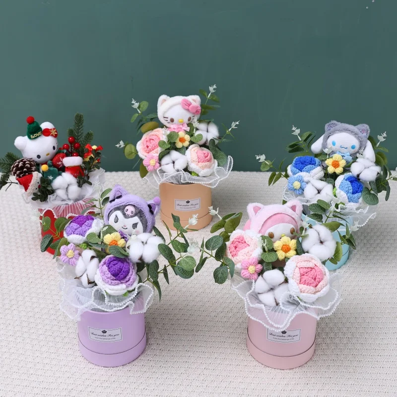 

Cartoon My Melody Kuromi Cinnamoroll Kt Cat Plush Doll Gift Box Creative Valentine Christmas Birthday Graduation Gifts