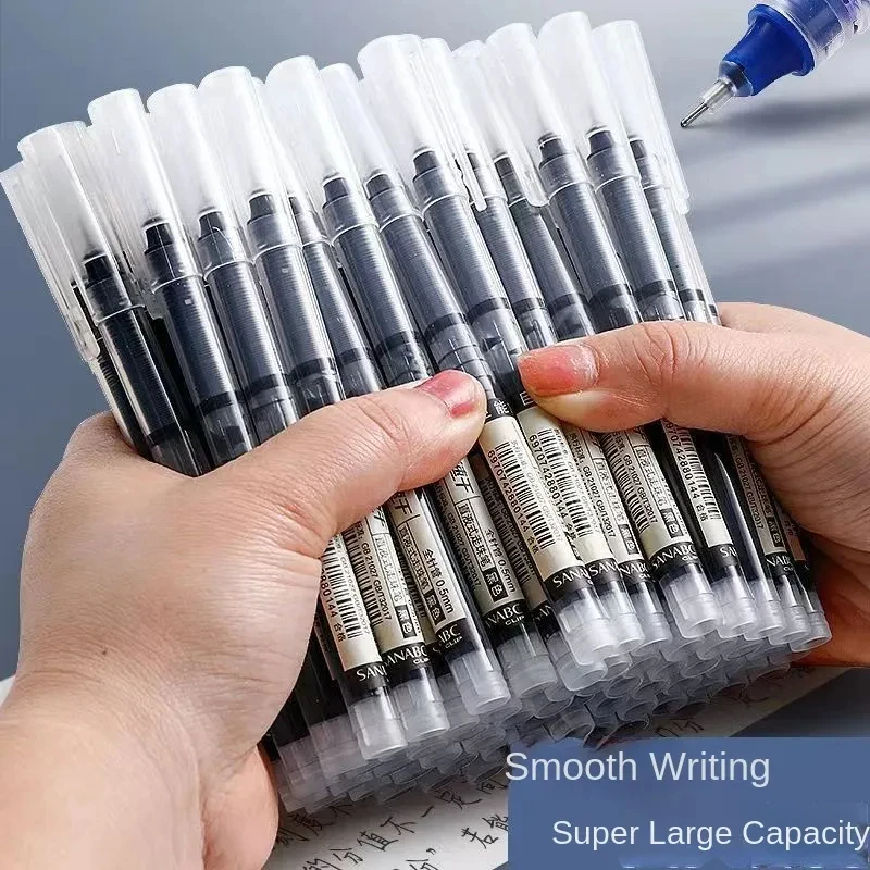 

5/10 Pcs Exam Signature Ballpoint Pen 0.5mm Black Blue Ink High Capacity Gel Pens For Writing School Office Stationery Supplies